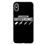 PUBG Black Soft silicone back Case Phone Cover For iPhone X