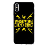 PUBG Black Soft silicone back Case Phone Cover For iPhone X