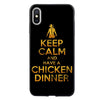 PUBG Black Soft silicone back Case Phone Cover For iPhone X