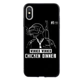 PUBG Black Soft silicone back Case Phone Cover For iPhone X