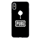 PUBG Black Soft silicone back Case Phone Cover For iPhone X