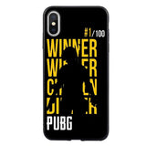 PUBG Black Soft silicone back Case Phone Cover For iPhone X