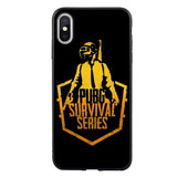 PUBG Black Soft silicone back Case Phone Cover For iPhone X