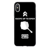 PUBG Black Soft silicone back Case Phone Cover For iPhone X