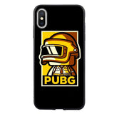 PUBG Black Soft silicone back Case Phone Cover For iPhone X